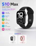 S10 Max Smart Watch with Bluetooth Calling | 2.02” HD Display | 100+ Sports Modes | IP67 Waterproof | Long Battery Life