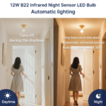 Motion sensor smart bulb b22 pin type auto on off day night sensor bulb light - Image 4