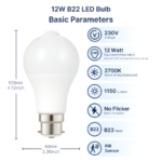 Motion sensor smart bulb b22 pin type auto on off day night sensor bulb light - Image 2